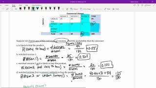 Video 4.4 Two way tables and the general addition rule