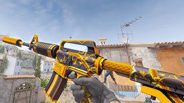 CS2 MADE THIS SKIN CLEAN & SHINY🔥🔥- Inspecting M4A1 GOLDEN COIL in CS2 Ingame