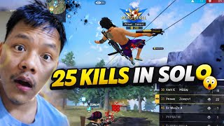 25 Kills In Solo Match Is This Even Possible? Free Fire Hacker ????