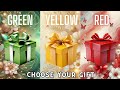 Choose your gift  3 gift box challenge  green yellow  red giftboxchallenge chooseyourgift