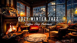 December Winter Coffee Shop Ambience ❄ Smooth Piano Jazz Music for Relaxing, Studying and Working