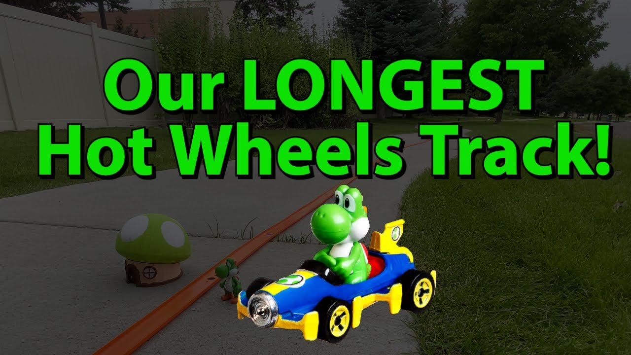 Our LOOOONGEST Hot Wheels Track! Mario Kart Hot Wheels YouTube