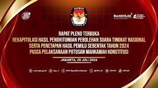 Rekap Hasil Penghitungan Perolehan Suara Nasional dan Penetapan Hasil Pemilu 2024 Pasca Putusan MK