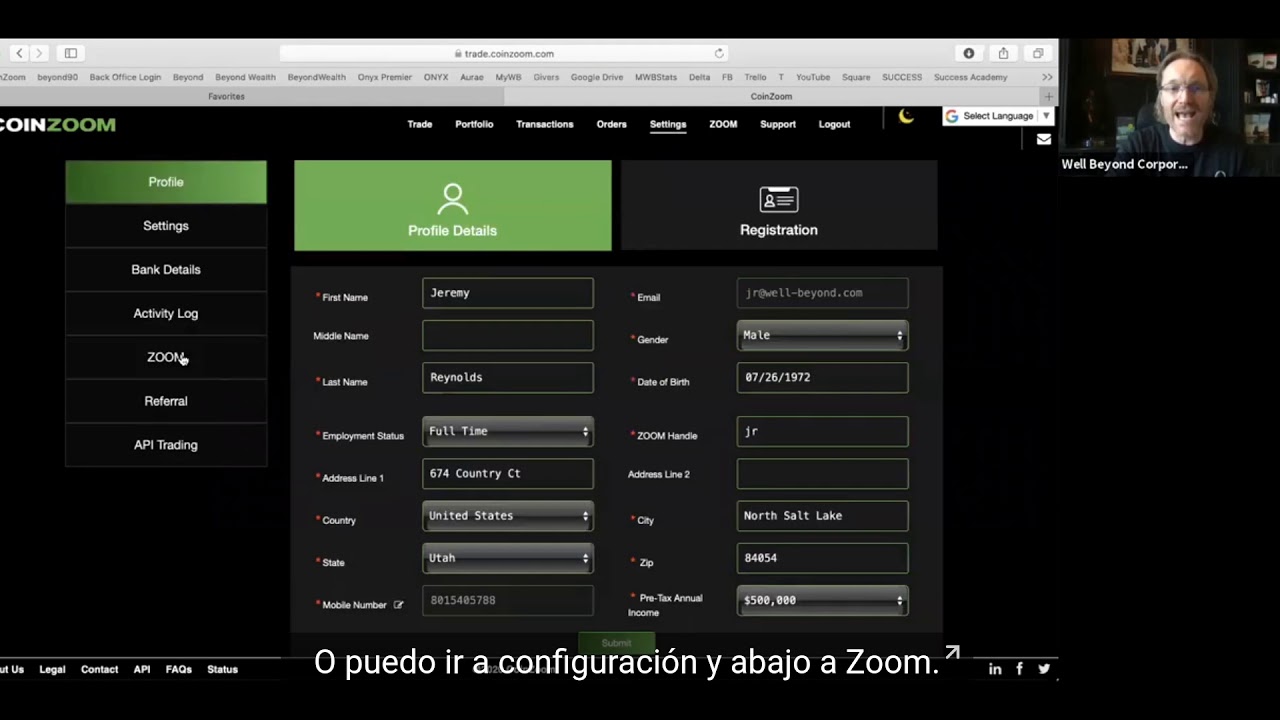 COINZOOM VISA completo