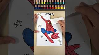 I GAVE MY OLD SPIDER-MAN DRAWING A GLOW UP!✨❤️🕷️ #art #drawing #spiderman #shorts