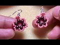 Красивая серьга из бисера, How to make Beaded Earring #tutorial4