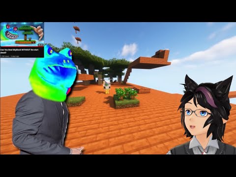 "Can You Beat Skyblock WITHOUT the start chest?" | Kip Reacts to martincitopants