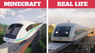 Minecraft VS Real Life | Minecraft Maglev Train (Transrapid)