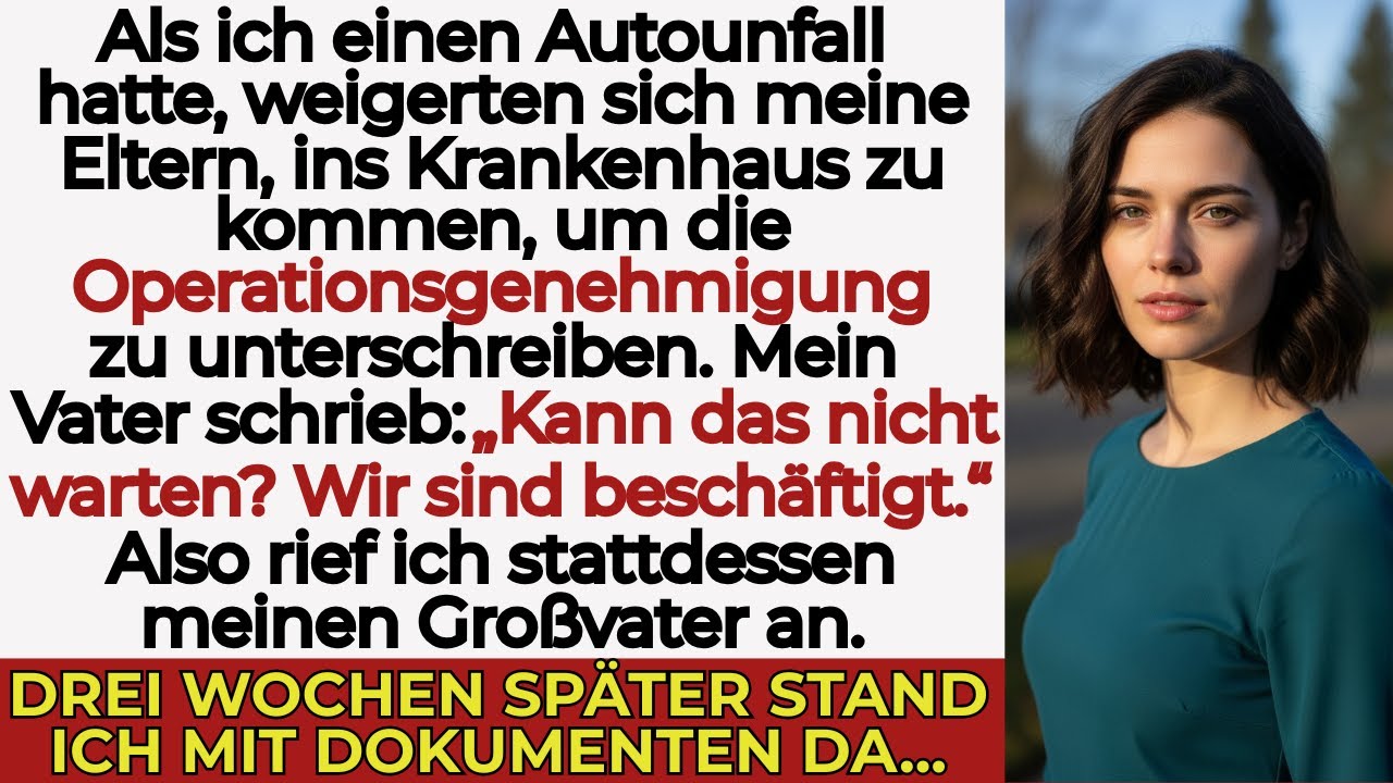 Meine Familie ignorierte meinen Unfall komplett — drei Wochen später änderte ich mein Testament.
