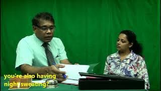 Doctor patient communication a lady with heamoptysis