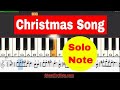 Gambar cover Solo Notes - Christmas Song - Easy Piano Tutorial + Free Sheet Notes