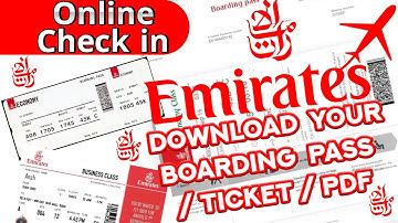 How Do I Get My Emirates Airlines Boarding Pass | Online Check-In | Boarding Pass |  PDF | Emirates