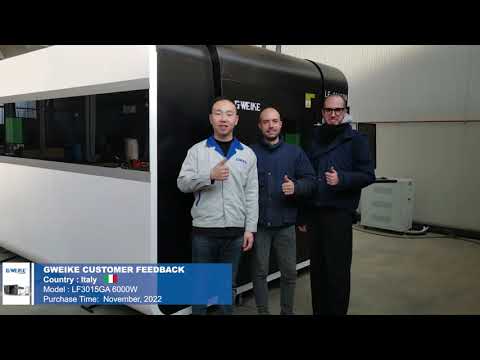 Phản hồi khách hàng GWEIKE LF3015GA 6kW tại Ý - video khách hàng GWEIKE