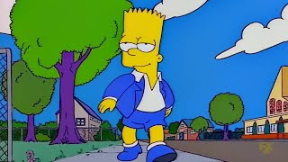 Dr Livesey walking but it's Bart Simpson Strut