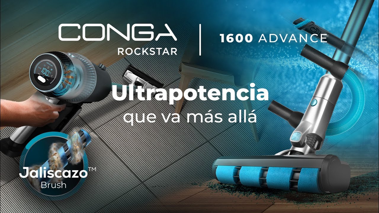 Aspirador vertical sin cables 3 en 1 Conga RockStar 1600 Advance