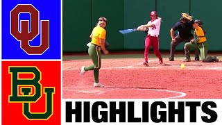 #1 Oklahoma vs #19 Baylor Highlights [GAME 2] | NCAA Softball Highlights | 2023 College Softball