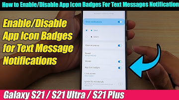 Galaxy S21/S21 Ultra/Plus: How to Enable/Disable App Icon Badges For Text Messages Notification
