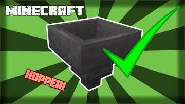 ✔ MINECRAFT | How to Make a Hopper! 1.14.4