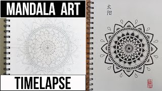 Mandala Art Timelapse (1h 30min drawing)