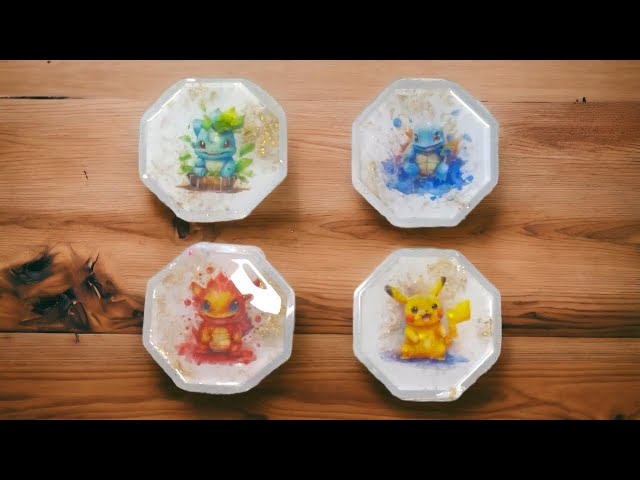 Pokmon Water Color Coaster Tutorial! #resin #pokemon #viral #coaster  #resinart #tutorial #art - YouTube