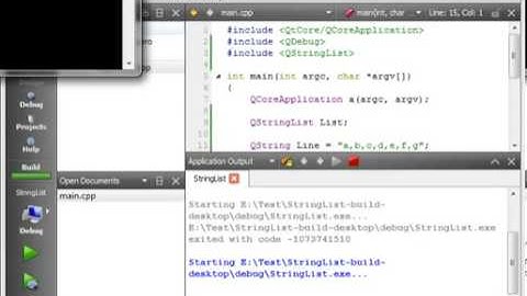 C   Qt 42   QStringList