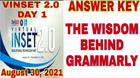 ANSWER KEY|| THE WISDOM BEHIND GRAMMARLY