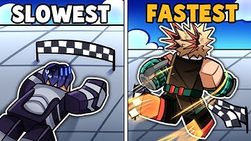 Slowest To Fastest MOVESETS in Hero Battlegrounds