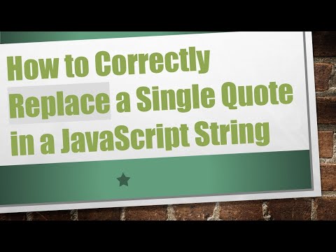 How to Correctly Replace a Single Quote in a JavaScript String