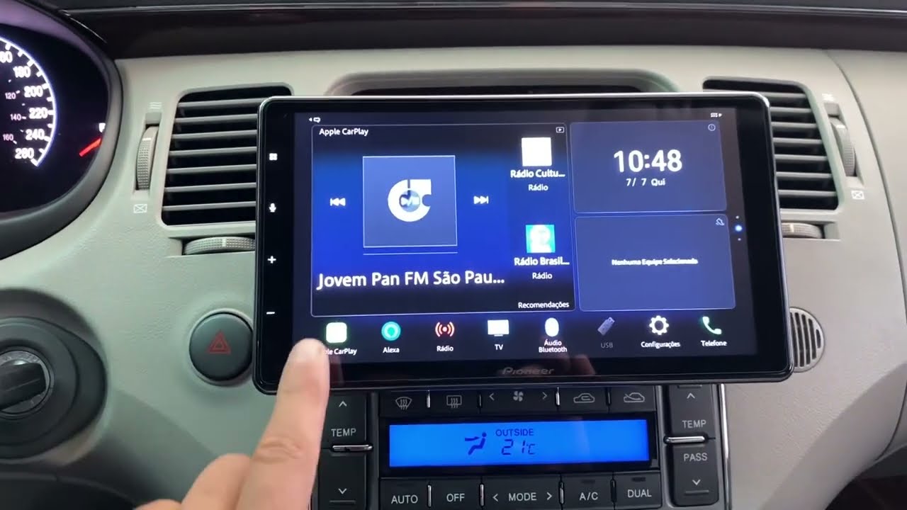 Hyundai Azera 2011 - Central 9” CarPlay e Android Auto sem fio - ArtsomAuto