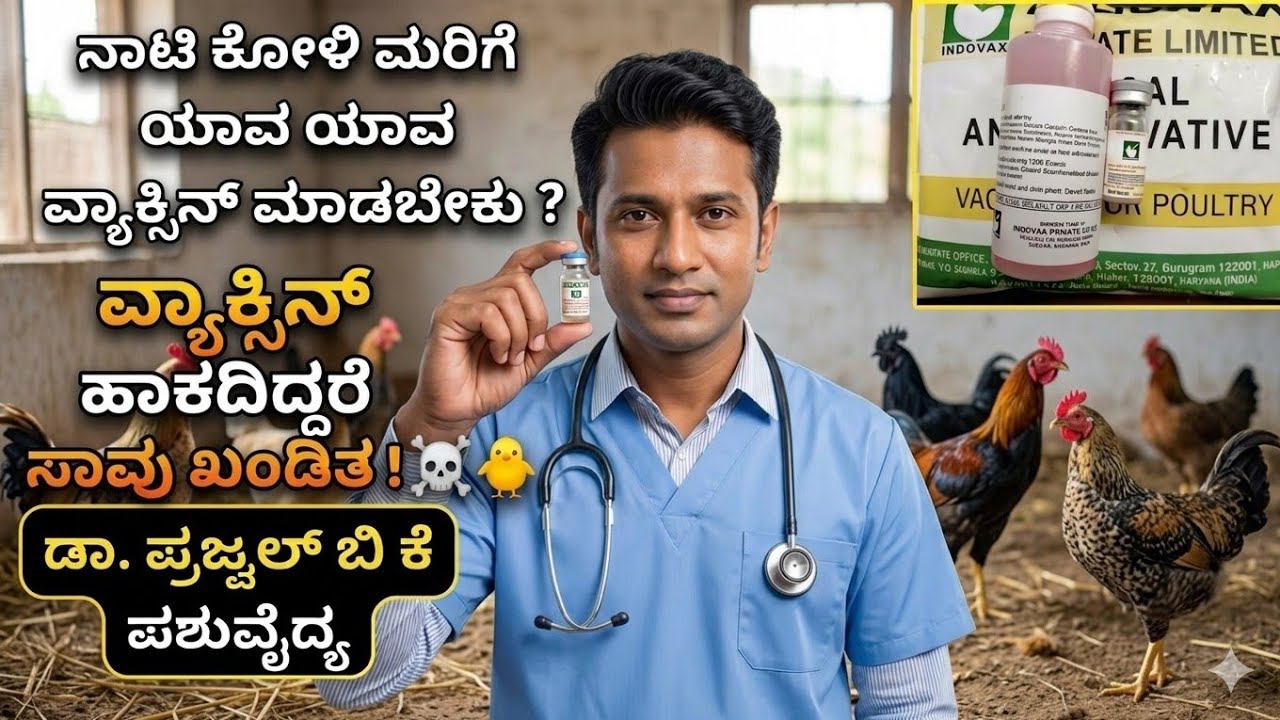 ದೇಸಿ ನಾಟಿ ಕೋಳಿ ಮರಿಗಳಿಗೆ ಲಸಿಕೆ | ಸಂಪೂರ್ಣ ಮಾಹಿತಿ | Dr Prajwal B.K | #ನಾಟಿಕೋಳಿ #ದೇಸಿಕೋಳಿ #ಕೋಳಿಲಸಿಕೆ