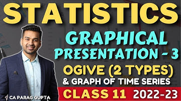 Class 11 : STATISTICS (Session 2022-23) Graphical Presentation - 3 | Ogive & Time Series Graph