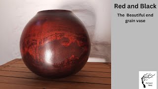 WOODTURNING beautiful red and black oriental plane amazing vase. by Richard West Woodturner 1,131 views 2 months ago 12 minutes, 44 seconds