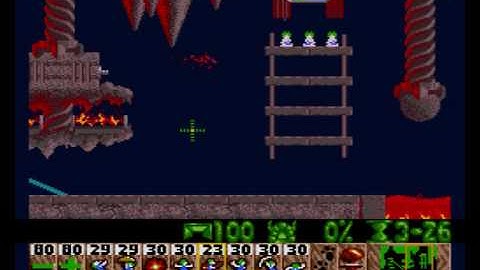 Lemmings - Sega Genesis - Fun 28 - If only they could fly.