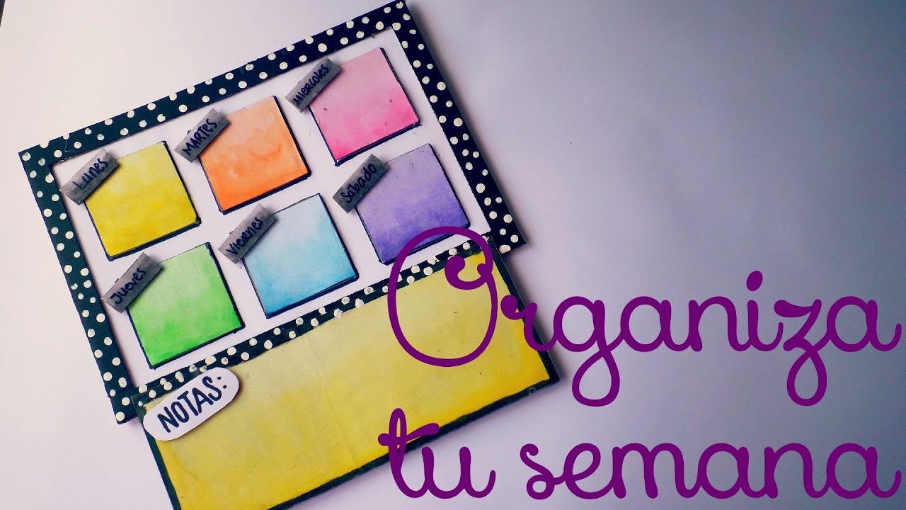 ¡Arma tu planificador semanal! (D.I.Y.) - Blooudland :) paper mache