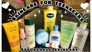 Affordable skincare for teenagers🎀||Skincare for beginners✨