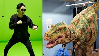 いきなり恐竜出てきたら反応が凄かった