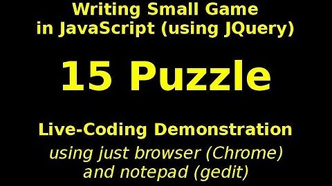 Creating 15 Puzzle game in JavaScript - part 1
