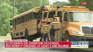 School bus crash sends 8 children under age 11 to the hospital some with serious injuries