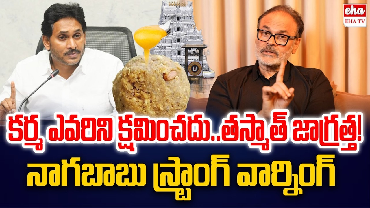 Janasena Nagababu Shocking Comments On YS Jagan & YCP | Tirumala Laddu Issue | EHA TV