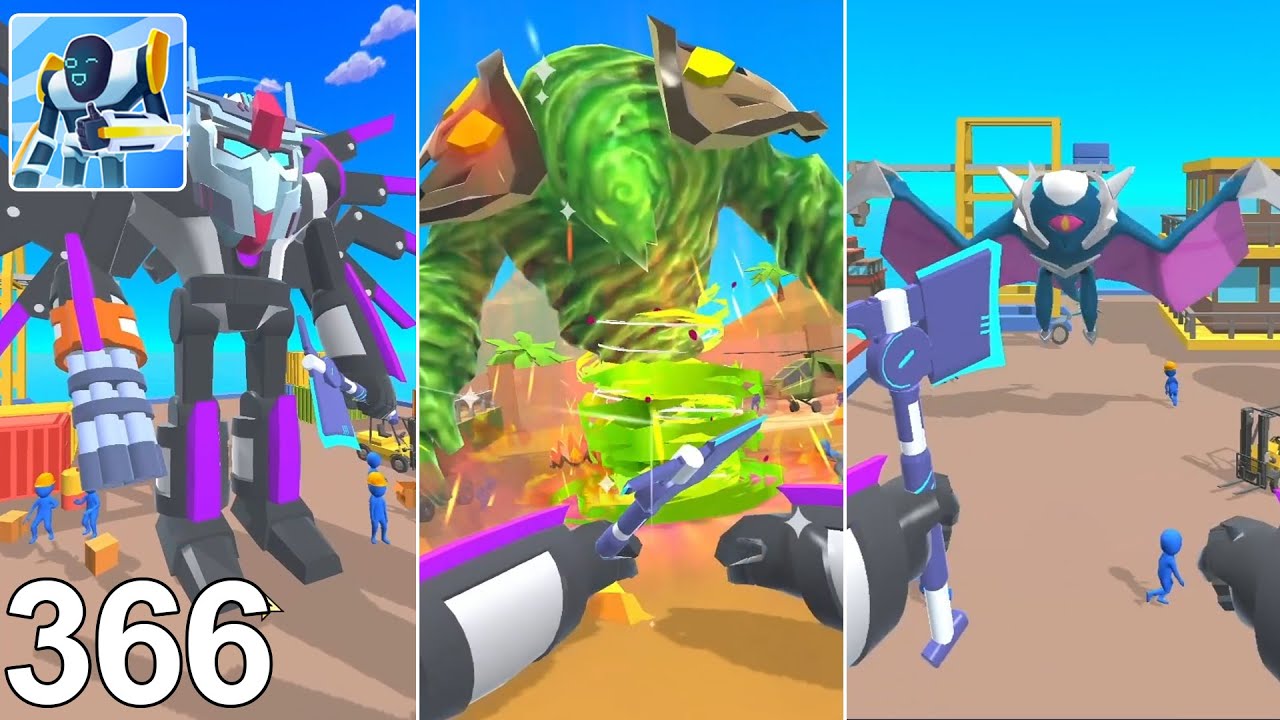 THE FINAL SHOWDOWN! 💎 Tower Level 5 Final: Slashray & Giant Elemental Boss! | Mechangelion Part 366