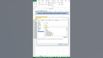 How to Add +91 Before Mobile Number in Excel #shorts