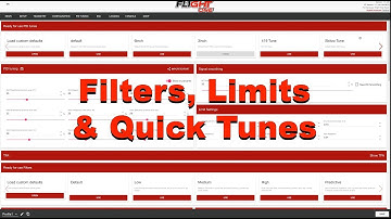 Filters, Limits, Quick Tunes and Quick Filters in FlightOne v1.1 formerly RaceFlight