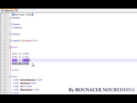 HTML CSS TUTORIAL 19 Colspan and Table Header