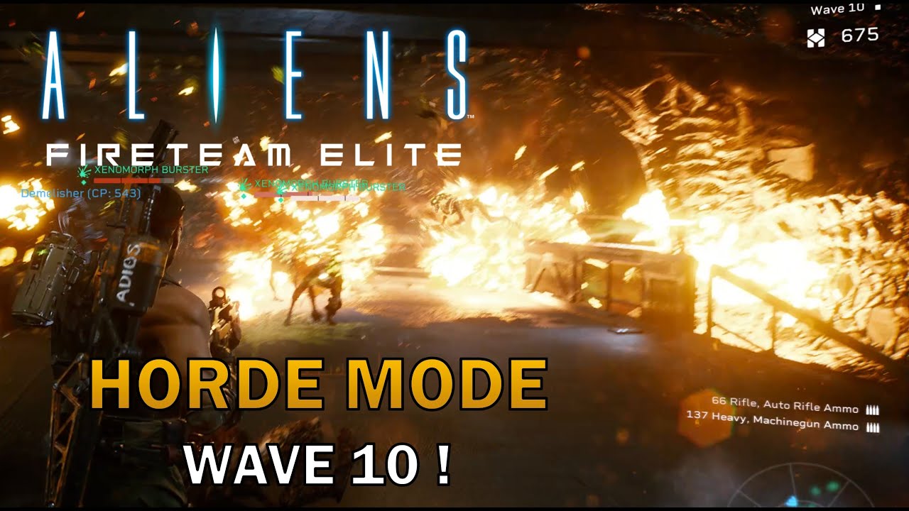 ALIENS FIRETEAM ELITE : HORDE MODE 10 WAVES WON