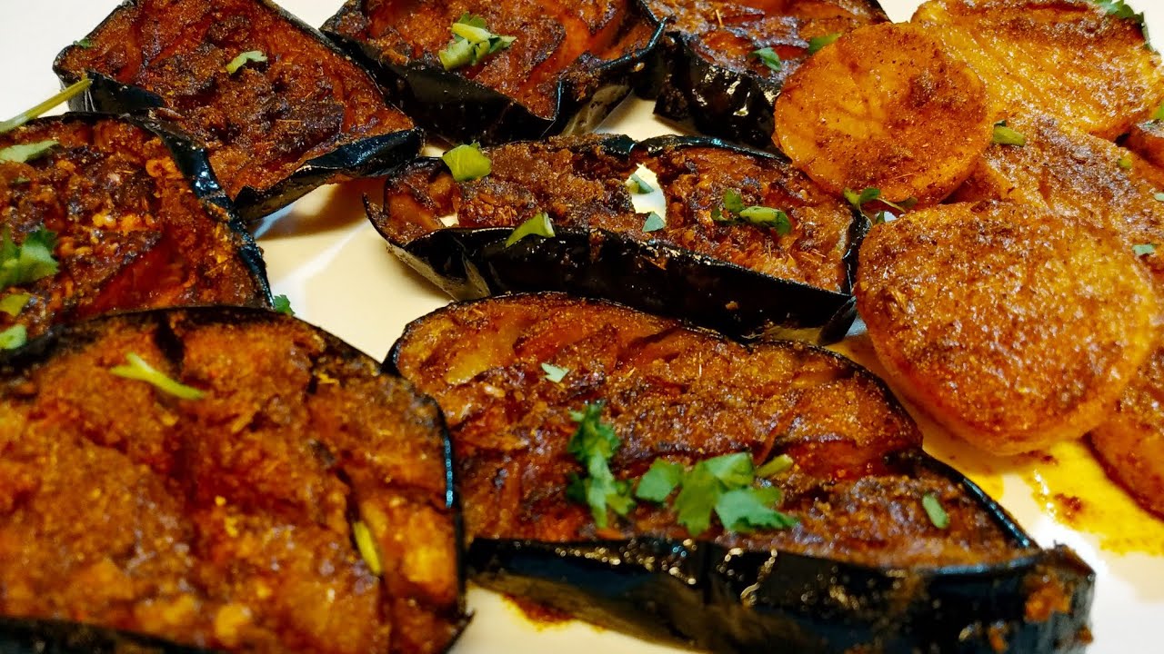 sindhi style tariyal vaangad patata| sindhi style fried brinjal potato | aloo baingan ki sabzi