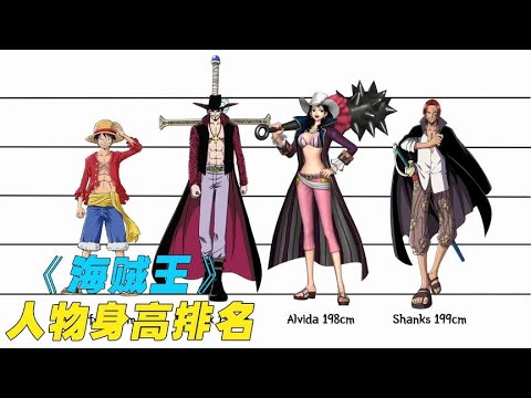 盤點《海賊王》中所有角色的身高，超大鯨魚拉布竟只能排第四? #動漫解說 #動漫 #熱血 #排行榜 #校園動漫