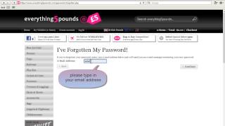 how to reset your everything5pounds account password screenshot 3