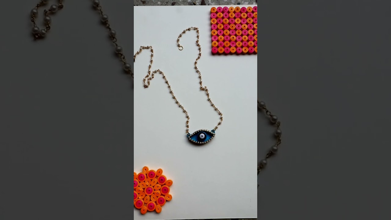 paper made evileye locket 