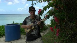Playing a Cool Ukulele in Lower Tumon