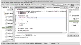 Binary Heap Enqueue Implementation using Scala